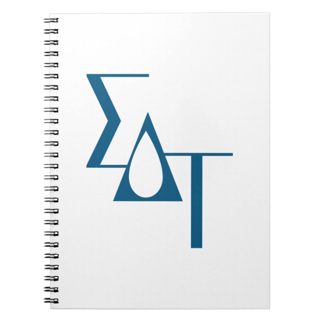Sigma Delta Tau Sorority Greek Letters Teardrop Notebook (Front)
