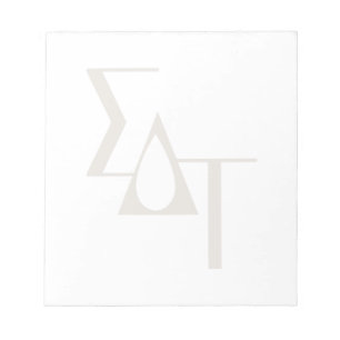 Sigma Delta Tau Sorority Greek Letters Teardrop Notepad