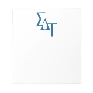 Sigma Delta Tau Sorority Greek Letters Teardrop Notepad