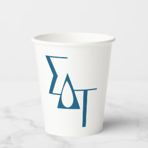 Sigma Delta Tau Sorority Greek Letters Teardrop Paper Cups