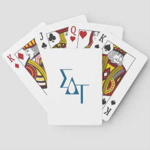 Sigma Delta Tau Sorority Greek Letters Teardrop Poker Cards