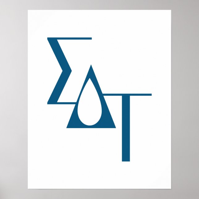 Sigma Delta Tau Sorority Greek Letters Teardrop Poster (Front)