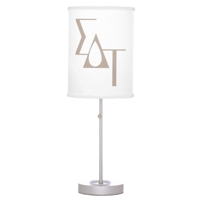 Sigma Delta Tau Sorority Greek Letters Teardrop Table Lamp (Front)