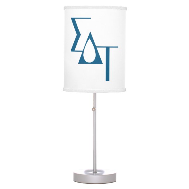 Sigma Delta Tau Sorority Greek Letters Teardrop Table Lamp (Front)