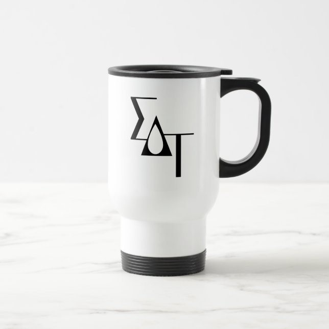 Sigma Delta Tau Sorority Greek Letters Teardrop Travel Mug (Right)