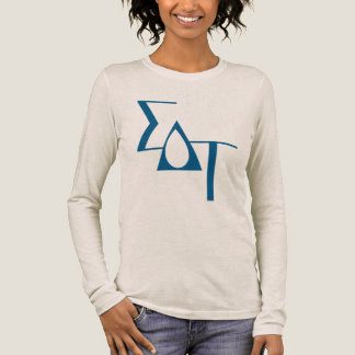Sigma Delta Tau Sorority Greek Letters Teardrop Tri-Blend Shirt