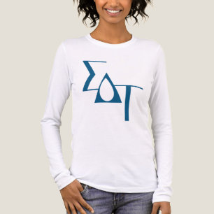 Sigma Delta Tau Sorority Greek Letters Teardrop Tri-Blend Shirt