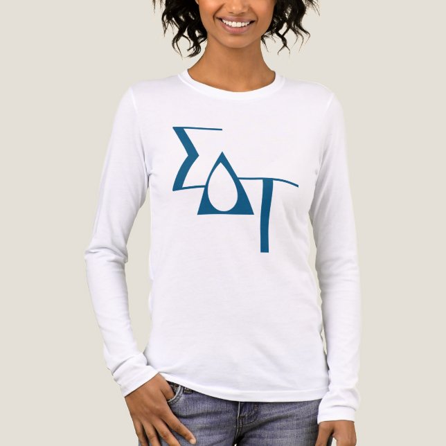 Sigma Delta Tau Sorority Greek Letters Teardrop Tri-Blend Shirt (Front)