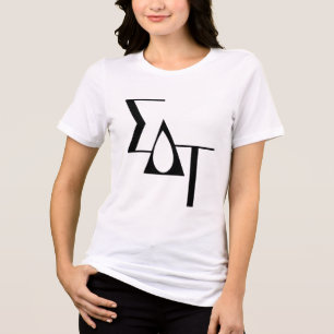 Sigma Delta Tau Sorority Greek Letters Teardrop Tri-Blend Shirt