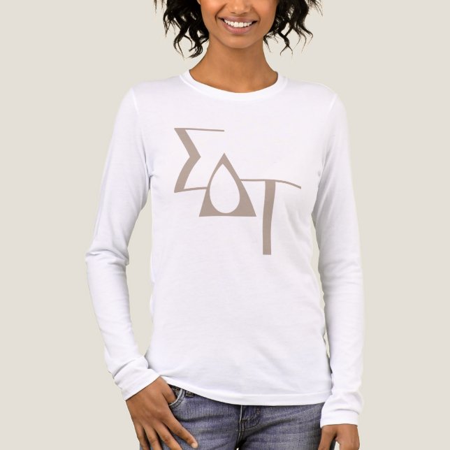 Sigma Delta Tau Sorority Greek Letters Teardrop Tri-Blend Shirt (Front)