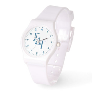 Sigma Delta Tau Sorority Greek Letters Teardrop Watch