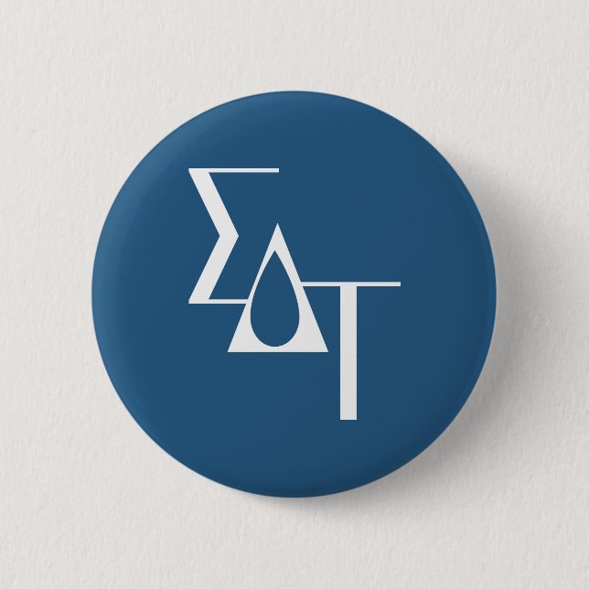 Sigma Delta Tau Sorority Horizontal Torch Logo Button (Front)