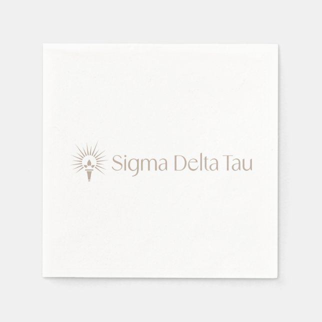 Sigma Delta Tau Sorority Horizontal Torch Logo Napkins (Front)