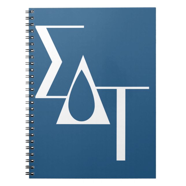 Sigma Delta Tau Sorority Horizontal Torch Logo Notebook (Front)