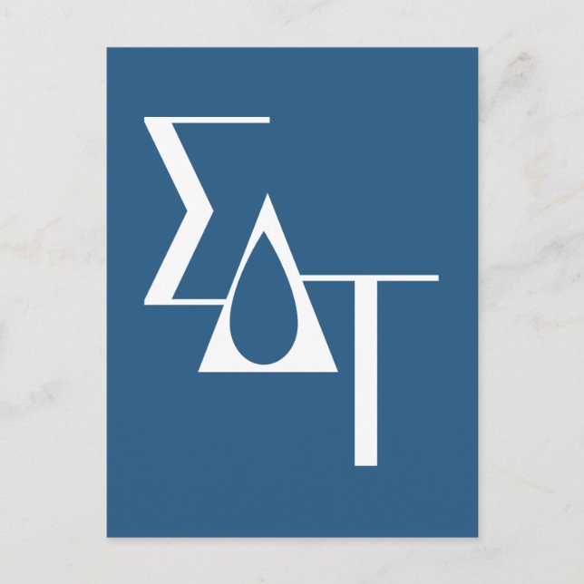 Sigma Delta Tau Sorority Horizontal Torch Logo Postcard (Front)