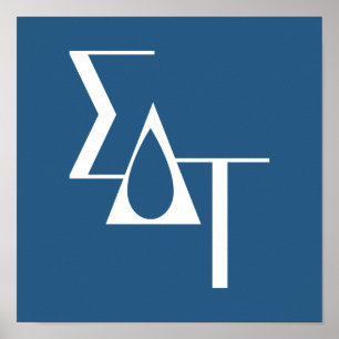 Sigma Delta Tau Sorority Horizontal Torch Logo Poster