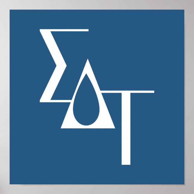 Sigma Delta Tau Sorority Horizontal Torch Logo Poster (Front)