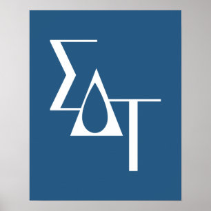Sigma Delta Tau Sorority Horizontal Torch Logo Poster
