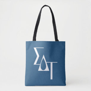 Sigma Delta Tau Sorority Horizontal Torch Logo Tote Bag