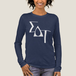 Sigma Delta Tau Sorority Horizontal Torch Logo Tri-Blend Shirt