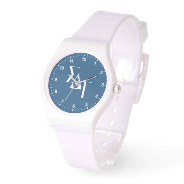 Sigma Delta Tau Sorority Horizontal Torch Logo Watch (Angle)