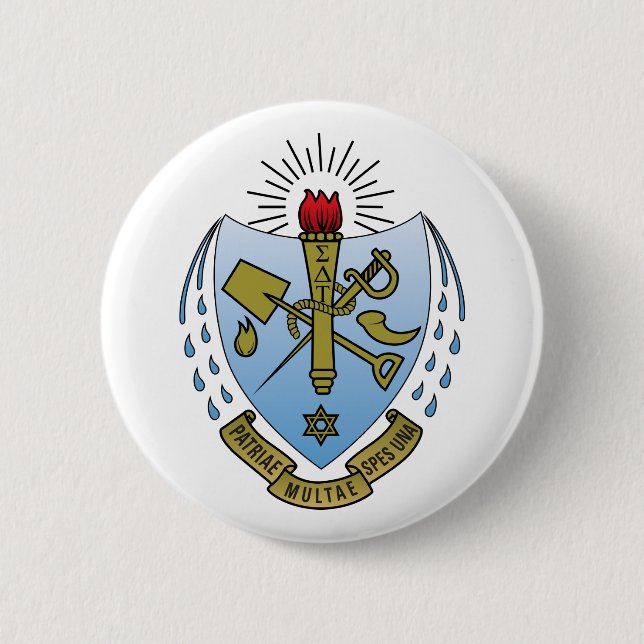 Sigma Delta Tau Sorority Official Coat of Arms Button (Front)