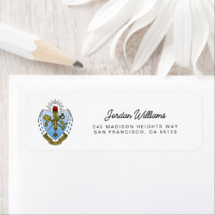 Sigma Delta Tau Sorority Official Coat of Arms Label