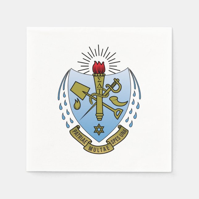 Sigma Delta Tau Sorority Official Coat of Arms Napkins (Front)