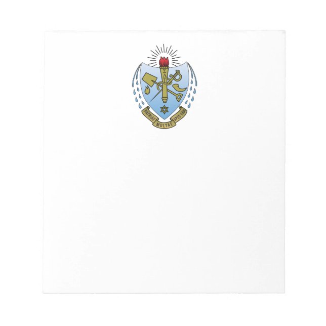 Sigma Delta Tau Sorority Official Coat of Arms Notepad (Front)