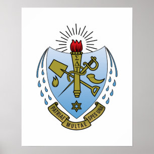 Sigma Delta Tau Sorority Official Coat of Arms Poster