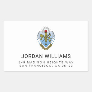 Sigma Delta Tau Sorority Official Coat of Arms Rectangular Sticker