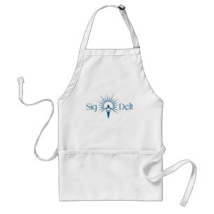 Sigma Delta Tau Sorority Torch Emblem Adult Apron