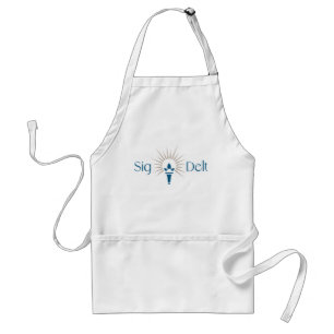 Sigma Delta Tau Sorority Torch Emblem Adult Apron