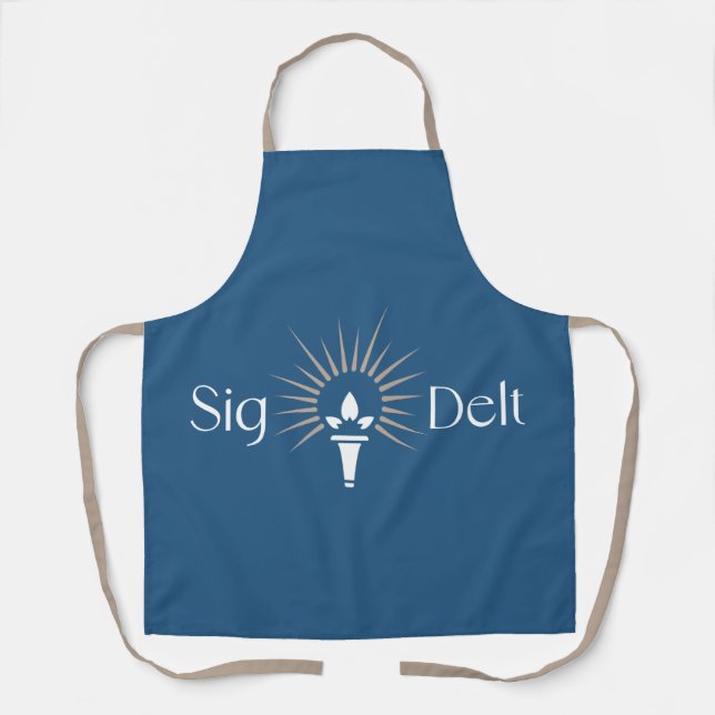 Sigma Delta Tau Sorority Torch Emblem Apron (Front)