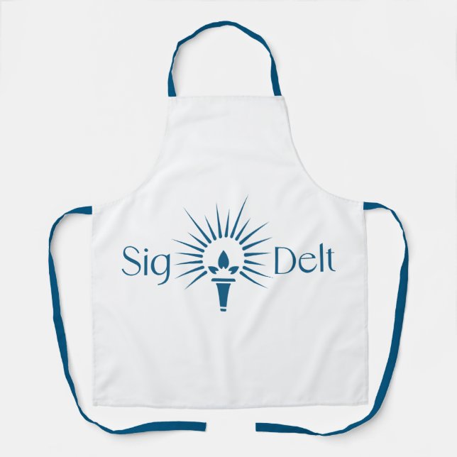 Sigma Delta Tau Sorority Torch Emblem Apron (Front)