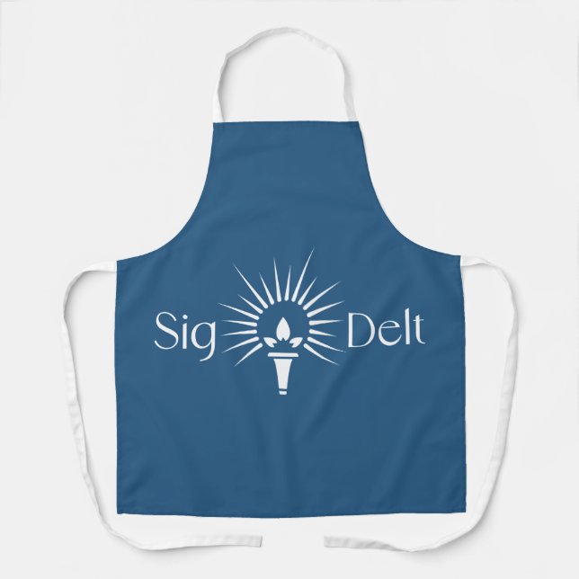 Sigma Delta Tau Sorority Torch Emblem Apron (Front)