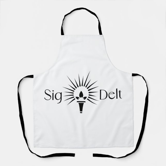 Sigma Delta Tau Sorority Torch Emblem Apron (Front)