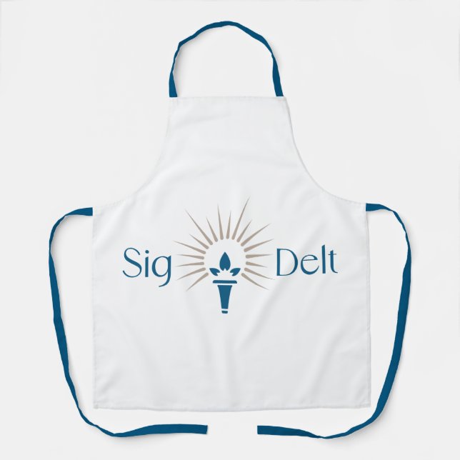 Sigma Delta Tau Sorority Torch Emblem Apron (Front)