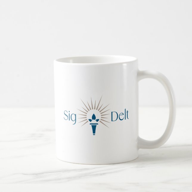 Sigma Delta Tau Sorority Torch Emblem Coffee Mug (Right)