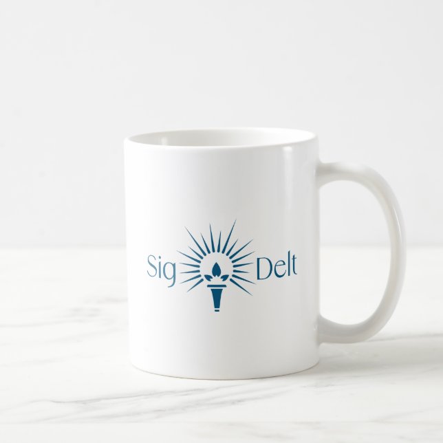 Sigma Delta Tau Sorority Torch Emblem Coffee Mug (Right)