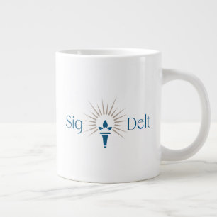Sigma Delta Tau Sorority Torch Emblem Giant Coffee Mug