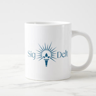 Sigma Delta Tau Sorority Torch Emblem Giant Coffee Mug
