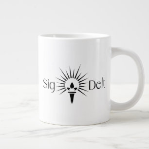 Sigma Delta Tau Sorority Torch Emblem Giant Coffee Mug