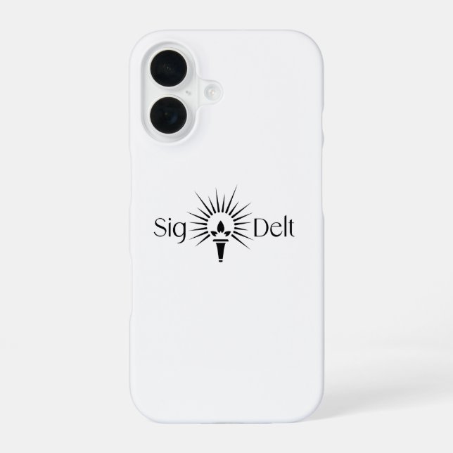 Sigma Delta Tau Sorority Torch Emblem iPhone Case (Back)