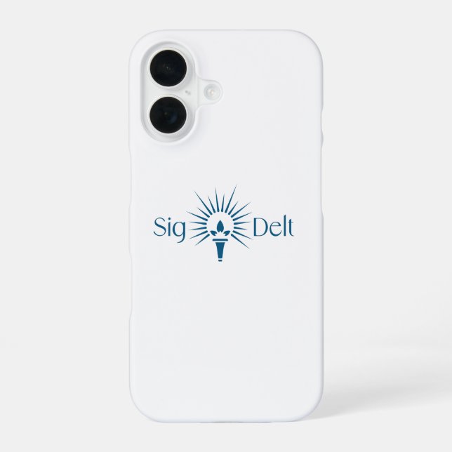 Sigma Delta Tau Sorority Torch Emblem iPhone Case (Back)
