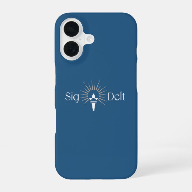 Sigma Delta Tau Sorority Torch Emblem iPhone Case (Back)