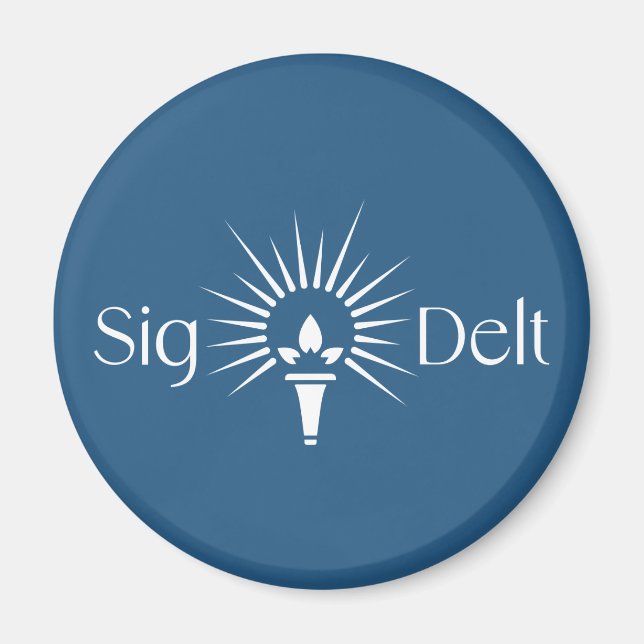 Sigma Delta Tau Sorority Torch Emblem Magnet (Front)