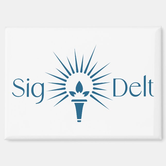Sigma Delta Tau Sorority Torch Emblem Magnet (Front)