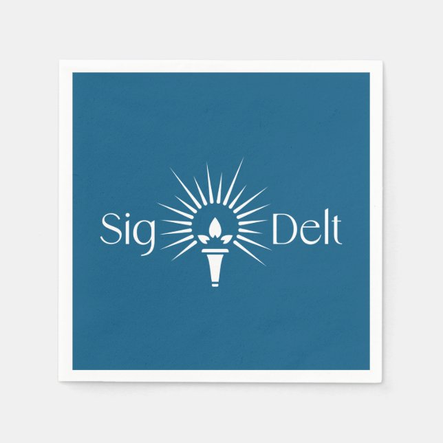 Sigma Delta Tau Sorority Torch Emblem Napkins (Front)