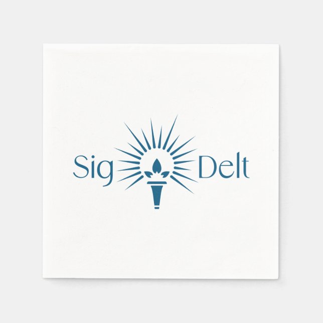 Sigma Delta Tau Sorority Torch Emblem Napkins (Front)